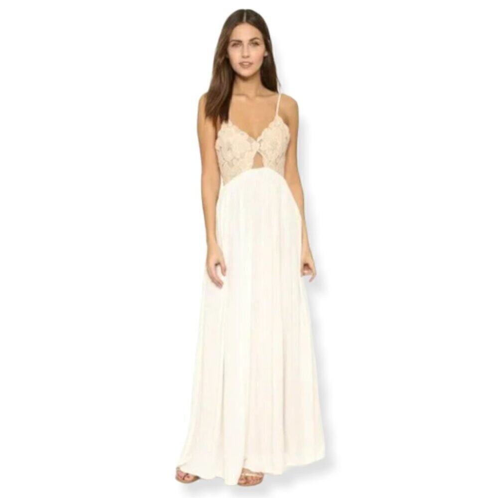 Tularosa Blush Pink Bryce Crepe Maxi Dress Size S